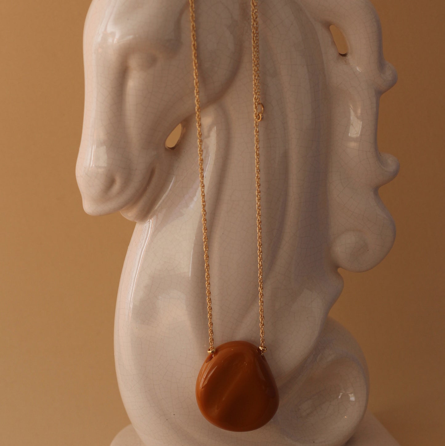 Colar Ágata Caramelo-Terroso
