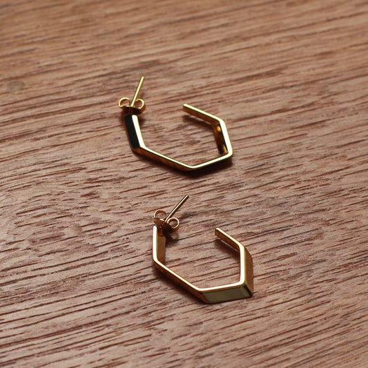 Brinco Geometria Dourada