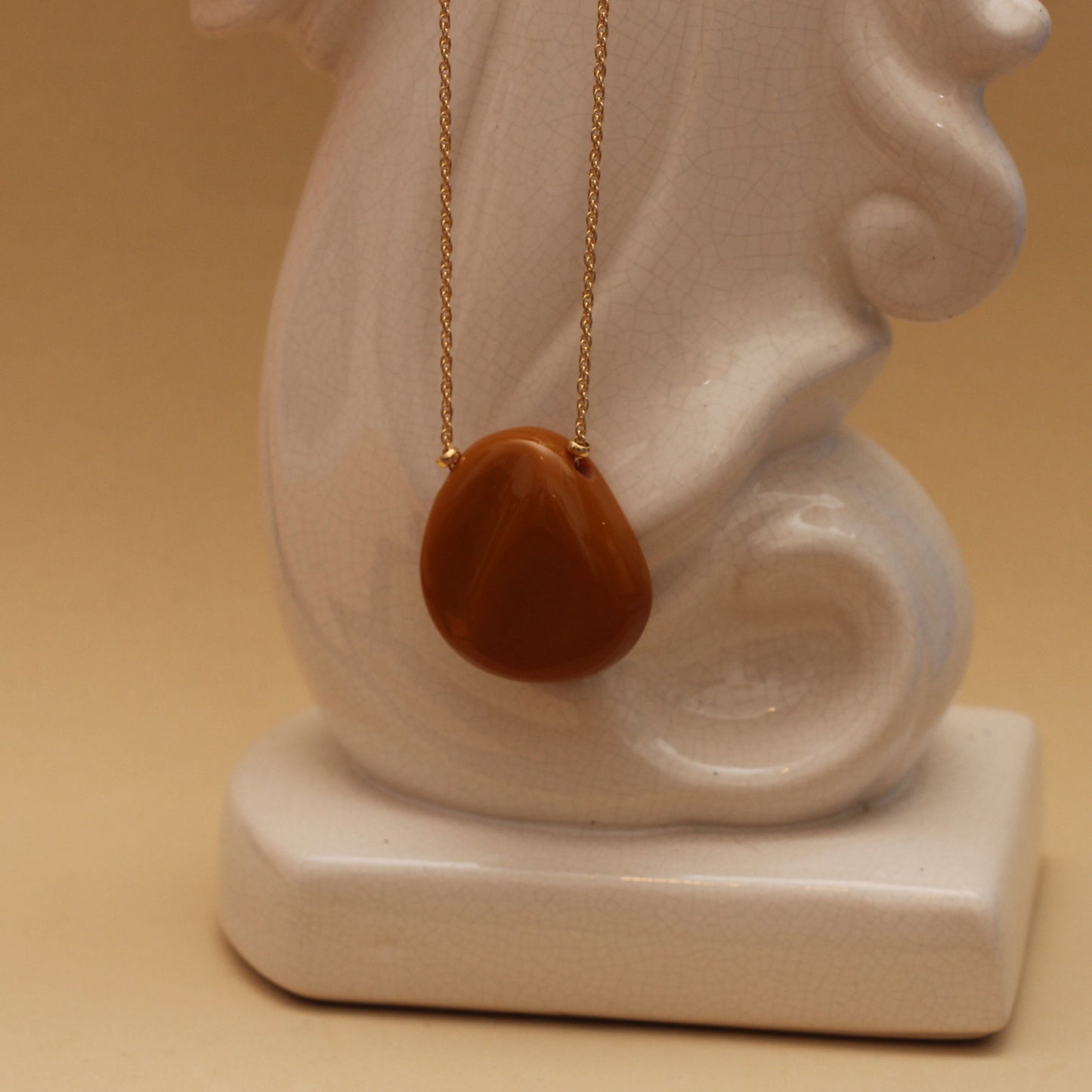 Colar Ágata Caramelo-Terroso