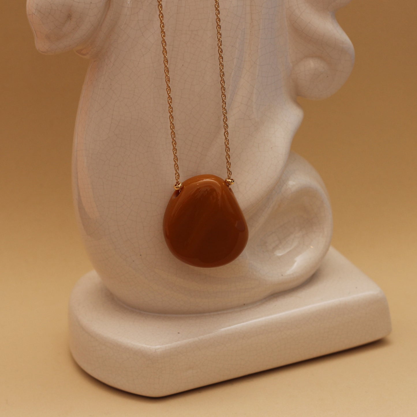 Colar Ágata Caramelo-Terroso